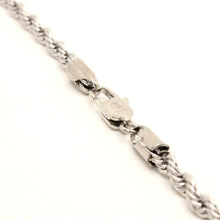 Load image into Gallery viewer, Stainless Steel Textured Rope Chain Necklace 3/16 Inch Wide, Sizes 16-30 Inches