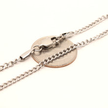 Load image into Gallery viewer, Stainless Steel Curb Link Chain Necklace 1/8 Inch Wide, Sizes 16-24 Inches