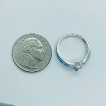 Load image into Gallery viewer, Sterling Silver Blue Synthetic Opal Teardrop Ring