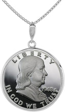 Load image into Gallery viewer, 925 Sterling Silver Half Dollar Bezel 30 mm Coins Prong Back Round Edge 50 Cent