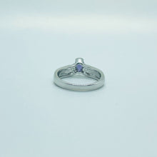 Load image into Gallery viewer, Sterling Silver Blue Synthetic Opal Teardrop Ring