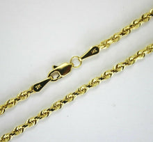 Load image into Gallery viewer, Authentic 14k Yellow Hollow Gold D/C Rope Chain 2.5mm~5mm/16"~30" for Men Women