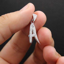 Load image into Gallery viewer, 925 Sterling Silver 26-Alphabet Calligraphic Action Font Dotted Initial Pendant