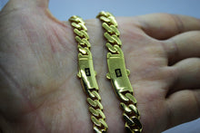 Load image into Gallery viewer, 10K Yellow Gold Miami Cuban Monaco Chain 7.5 - 9mm Necklace 16" - 30" Hollow