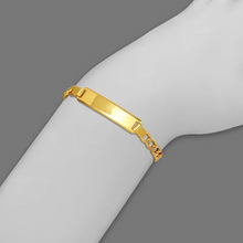 Load image into Gallery viewer, 14K White Pave Gold Baby ID Bracelet Curb X-Light Chain 6mm ID 4mm 6" Engraving