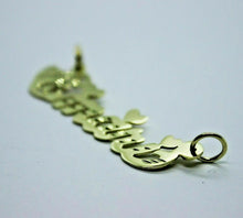 Load image into Gallery viewer, 10K Solid Yellow Gold Handmade Personalized Diamond Cut Name Pendant w/out Rolo