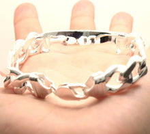 Load image into Gallery viewer, 925 Sterling Silver Personalized Custom Engraved Figaro Link ID Bracelet 14mm