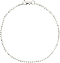 Load image into Gallery viewer, 925 Sterling Silver Plain Pallini Bead Ball Chain Bracelet Necklace 1.8mm
