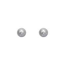 Load image into Gallery viewer, 14K Yellow or White Gold Diamond Cut Ball Stud Earrings 4mm Wide Screw Backing