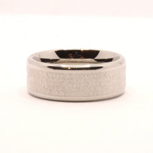 Load image into Gallery viewer, Stainless Steel Christian Lord's Prayer Bullnose Edges Wedding Ring Band 8mm