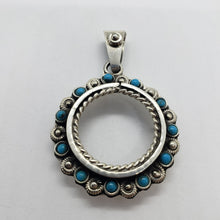 Load image into Gallery viewer, Sterling Silver Quarter Dollar Bezel 24 mm Coins Prong Back Flower Edge Amethyst