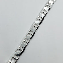 Load image into Gallery viewer, Sterling Solid Silver Italy Flat Mariner Link Chain Necklace Bracelet 9.2mm 8~30