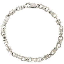 Load image into Gallery viewer, 925 Sterling Silver Heavy Coiled Knot Bullet Chain Necklace Bracelet 6.5mm 8"