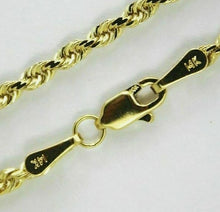 Load image into Gallery viewer, 14k Solid Yellow Gold Diamond Cut Rope Chain Necklace Men 4mm 16"~30" All Sizes