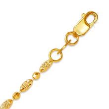 Load image into Gallery viewer, 14K Yellow Gold Diamond Cut Bead Chain 7 inch Bracelet Lobster Lock