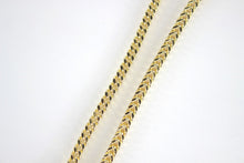 Load image into Gallery viewer, Authentic 14K Hollow Yellow Gold Franco Necklace Chain 2-3.5mm/16-30"
