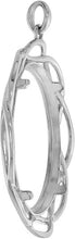 Load image into Gallery viewer, Sterling Silver Braided Edge Mexican Cien Pesos Bezel Pendant for 39 mm Coins
