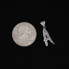Load image into Gallery viewer, 925 Sterling Silver 26-Alphabet Calligraphic Action Font Dotted Initial Pendant