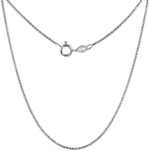 Load image into Gallery viewer, 925 Sterling Silver Round Box Chain Necklace High Quality 1.1 mm 16"-24"