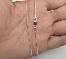 Load image into Gallery viewer, 925 Sterling Silver Thin Square Snake Chain Necklace Bracelet 1.4mm 7" to 30"
