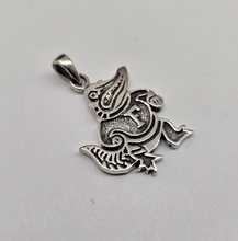 Load image into Gallery viewer, 925 Sterling Silver Dressed Alligator Mascot Pendant 15/16 (24mm) Inch Tall