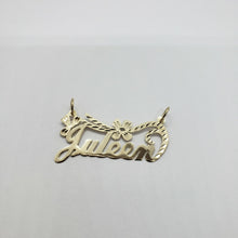 Load image into Gallery viewer, 14K Solid Yellow Gold Personalized/Custom Name Pendant with/out Singapore chain