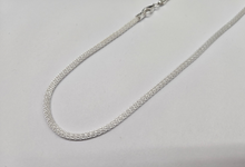 Load image into Gallery viewer, 925 Sterling Silver Round Mesh Chain Necklace Bracelet Italy 3mm 7" to 20"