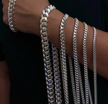 Load image into Gallery viewer, 925 Sterling Silver Miami Cuban Link Chain Necklace Bracelet 2mm~19mm All Sizes
