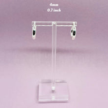 Load image into Gallery viewer, 925 Sterling Silver Tube Hoop Earrings Thickness 2mm 3mm 4mm 5mm
