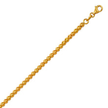 Load image into Gallery viewer, 14K Hollow Yellow Gold High Polished 3mm Bead Chain Bracelet Lobster Lock 7 inch