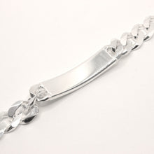 Load image into Gallery viewer, 925 Sterling Silver Personalized Custom Engraved Curb Link ID Bracelet 11mm Wide