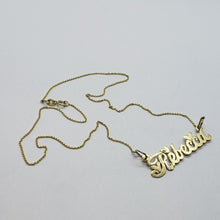 Load image into Gallery viewer, Authentic 10K Solid Yellow Gold Handmade Personalized Name Pendant w/out Rolo