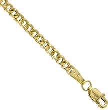Load image into Gallery viewer, 14K Hollow Yellow Gold Miami Cuban Link Chain Bracelet Necklace 3mm Size 7"~28"
