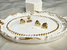 Load image into Gallery viewer, 10K Real Solid Yellow Gold Heart Nugget Earrings
