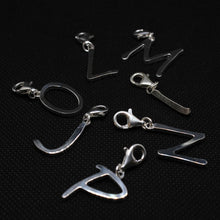 Load image into Gallery viewer, 925 Sterling Silver 26-Alphabet Easygoing Handwriting Initial Pendant with Clasp