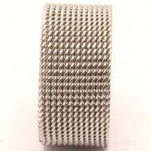 Load image into Gallery viewer, Stainless Steel Tall Flexible Braided Mesh Design Wedding Band Ring 10mm