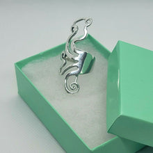 Load image into Gallery viewer, Sterling Silver Polished Finish Large Fork Ring Wide Boho Ring 1 3/4 inch 6 - 10