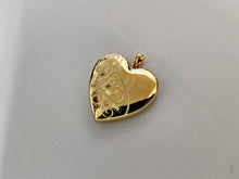 Load image into Gallery viewer, 925 Sterling Silver Gold Plated Scroll Heart Locket Pendant 1 Inch (25mm) Tall