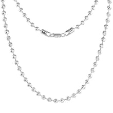Load image into Gallery viewer, 925 Sterling Silver Thin Pallini Bead Ball Chain Necklace Bracelet 1.2mm