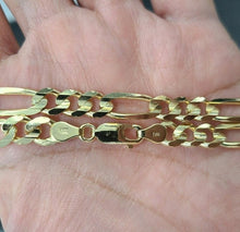 Load image into Gallery viewer, Authentic 14K Solid Gold Figaro Link Chain Men Women 3.5mm~4.5mm Necklace 7"~30"