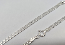 Load image into Gallery viewer, 925 Sterling Silver Double Curb Chain Anklet 3mm, Fits 9.5" to 10" Ankles