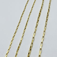Load image into Gallery viewer, 14K Solid Yellow Gold Box Open Link Chain Necklace 1.5mm 2mm 16" 18" 20" 22" 24"