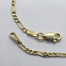 Load image into Gallery viewer, Authentic 10K Yellow Gold Hollow Figaro Chain Necklace 1.9mm 2.6mm 16" to 26"