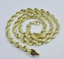 Load image into Gallery viewer, 10k Solid Yellow Gold D/C Rope Chain Men's Necklace 6mm 22"