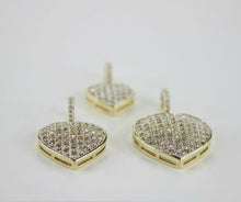 Load image into Gallery viewer, 10K Yellow Gold Heart Pendant CZ Luxurious Girl Woman Size Small Medium Large