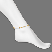 Load image into Gallery viewer, Authentic 14K Gold Stazione Bead Rolo Anklet or Bracelet