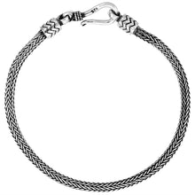 Load image into Gallery viewer, 925 Sterling Silver Round Foxtail Tulang Naga Bali Chain Bracelet 3mm, 7" Long