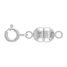 Load image into Gallery viewer, Stamped 925 Sterling Silver Magnetic Clasp Converter for Necklaces 6mm 1~3 Packs