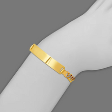 Load image into Gallery viewer, 14K White Pave Gold Curb Light ID Bracelet Chain 7mm/5mm 7" Engraving Available