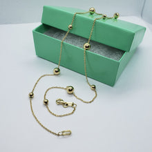 Load image into Gallery viewer, 14k Hollow Gold Station Bead Chain Necklace Bead 6mm Wide Chain 1mm/16" 18" 20"